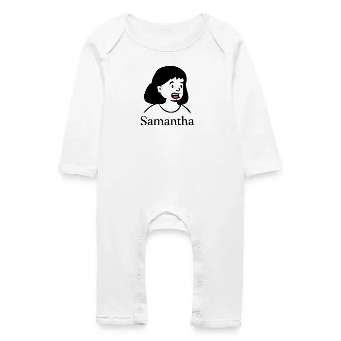 Grenouillère bébé personnalisée au prénom Samantha