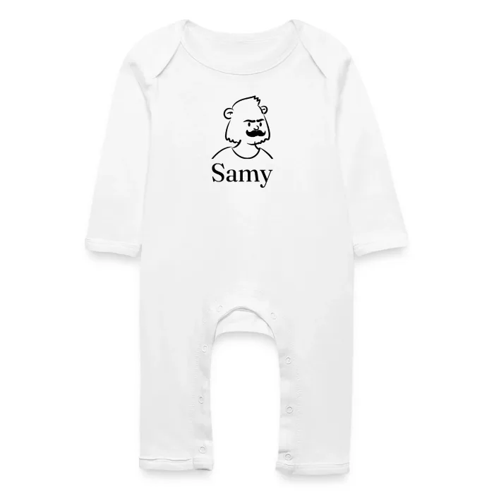 Grenouillère bébé personnalisée au prénom Samy