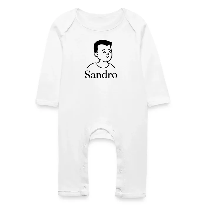 Grenouillère bébé personnalisée au prénom Sandro