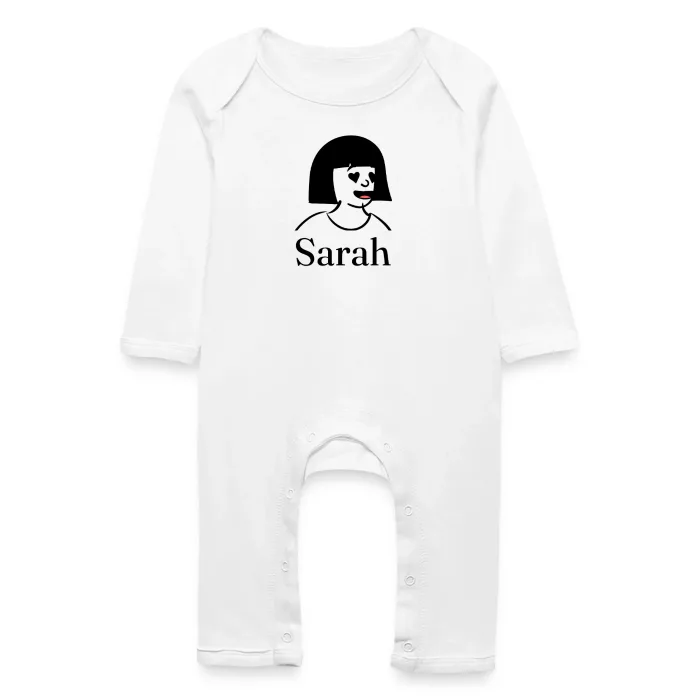 Grenouillère bébé personnalisée au prénom Sarah