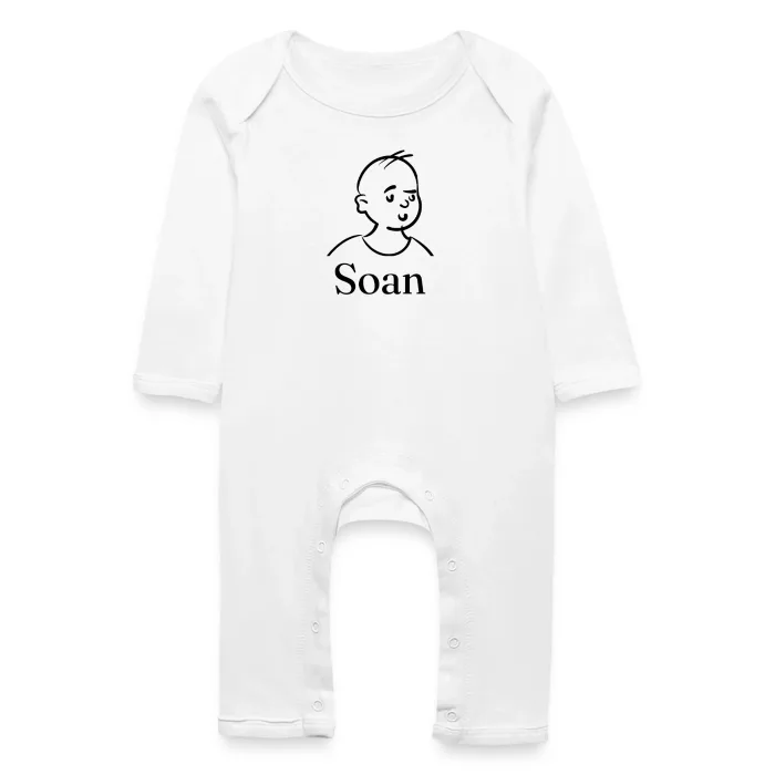 Grenouillère bébé personnalisée au prénom Soan