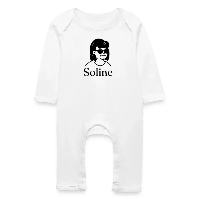 Grenouillère bébé personnalisée au prénom Soline