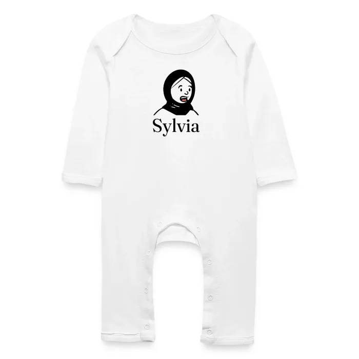Grenouillère bébé personnalisée au prénom Sylvia