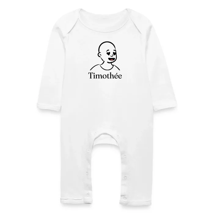 Grenouillère bébé personnalisée au prénom Timothée