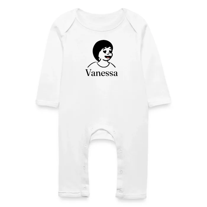 Grenouillère bébé personnalisée au prénom Vanessa
