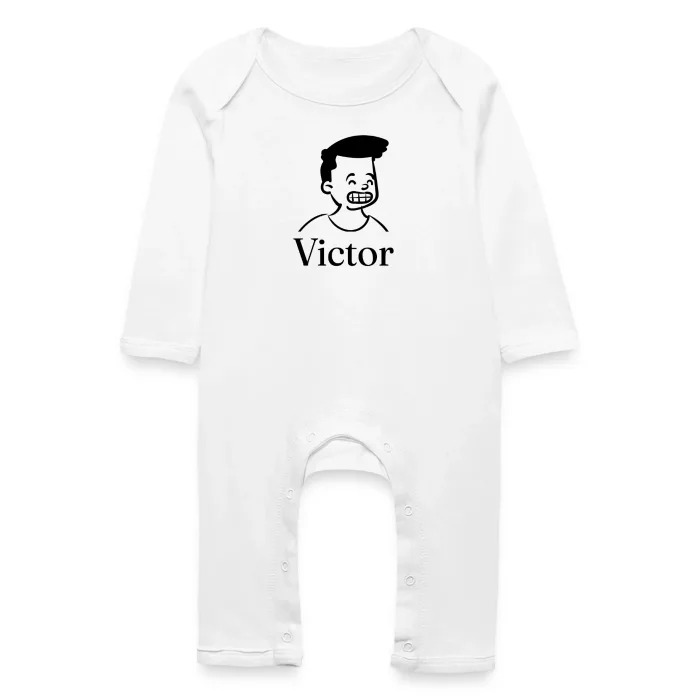 Grenouillère bébé personnalisée au prénom Victor