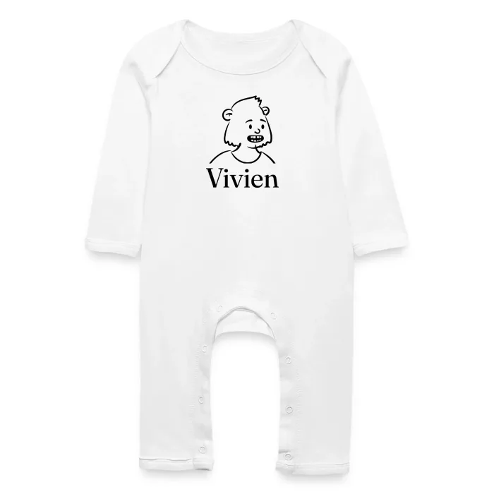 Grenouillère bébé personnalisée au prénom Vivien