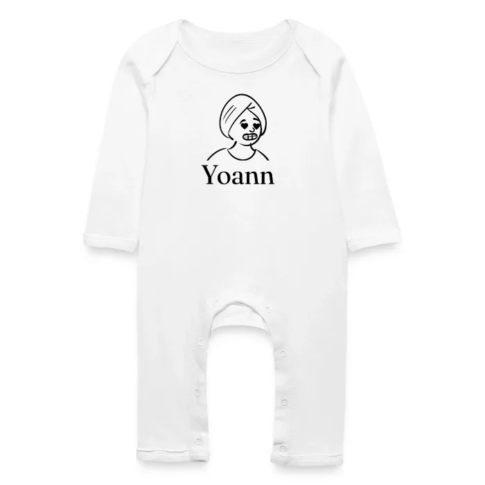Grenouillère bébé personnalisée au prénom Yoann