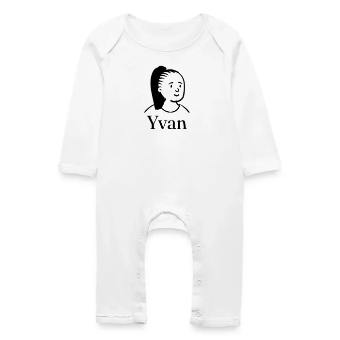 Grenouillère bébé personnalisée au prénom Yvan