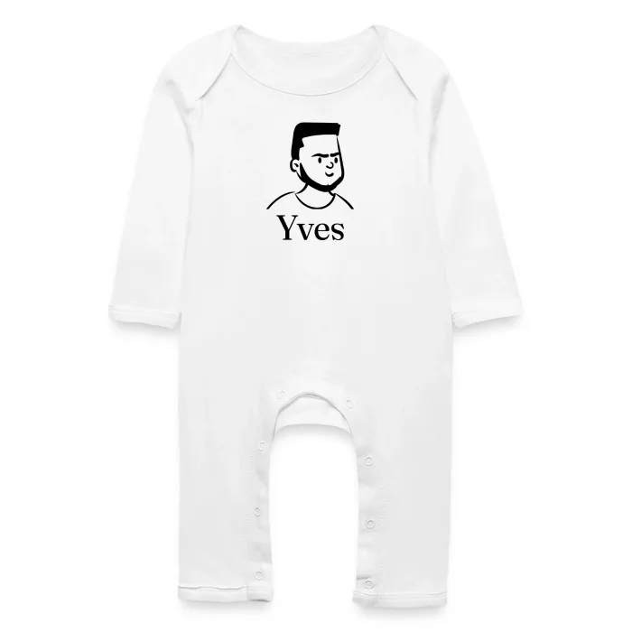 Grenouillère bébé personnalisée au prénom Yves