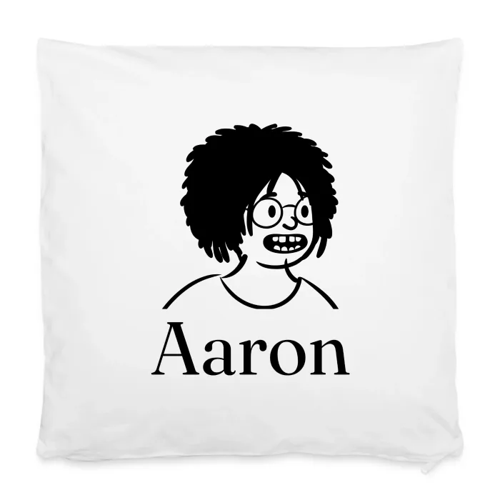Housse de coussin personnalisée au prénom Aaron