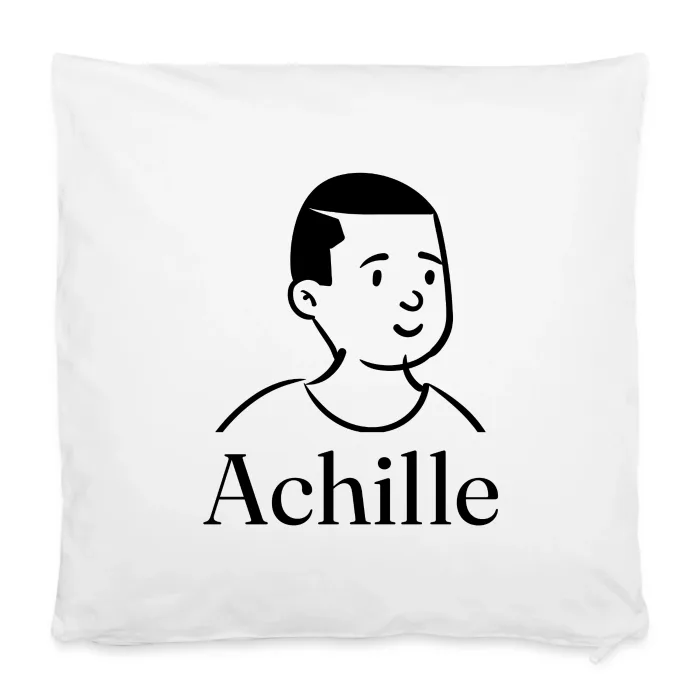 Housse de coussin personnalisée au prénom Achille