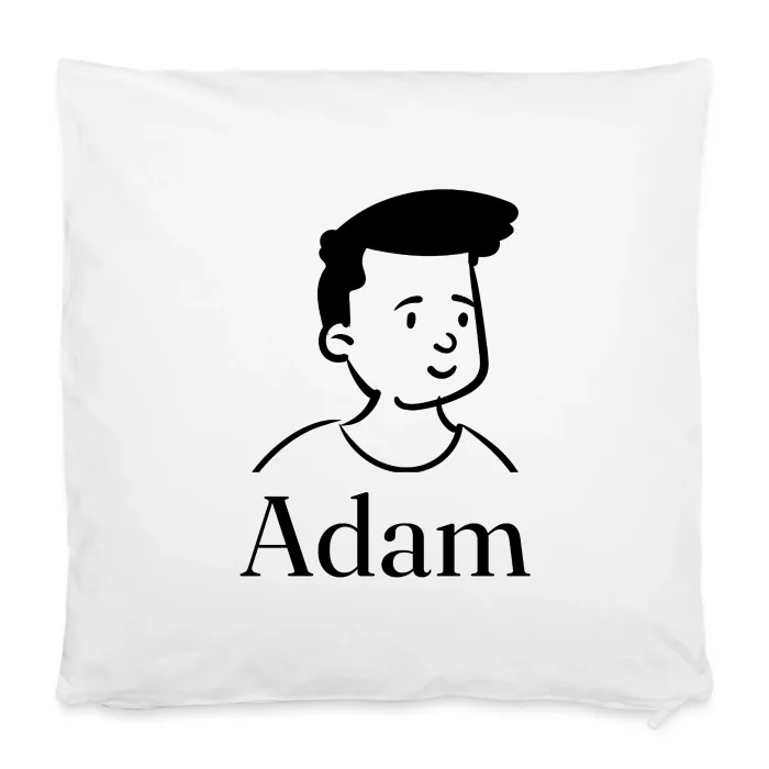 Housse de coussin personnalisée au prénom Adam