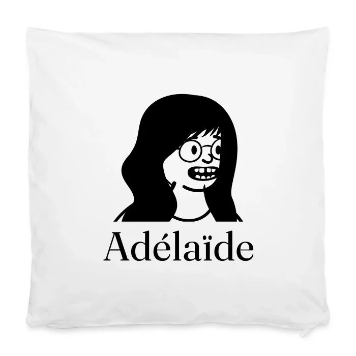 Housse de coussin personnalisée au prénom Adélaïde