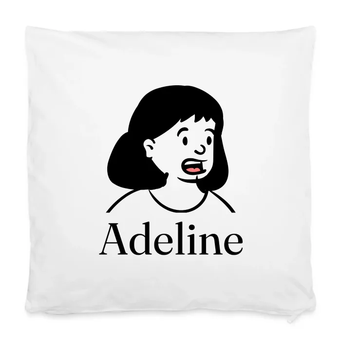 Housse de coussin personnalisée au prénom Adeline