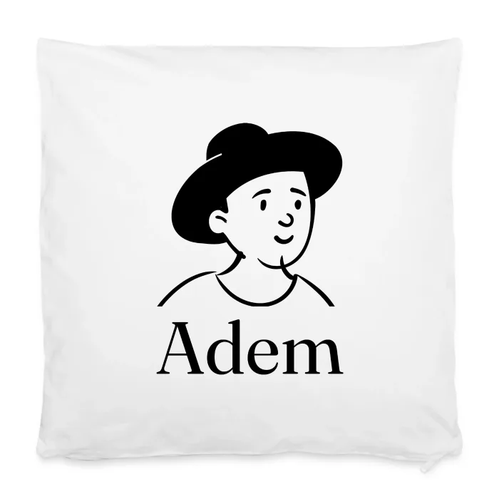 Housse de coussin personnalisée au prénom Adem