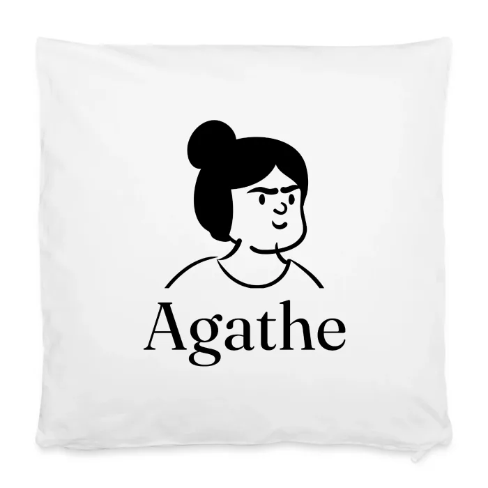 Housse de coussin personnalisée au prénom Agathe