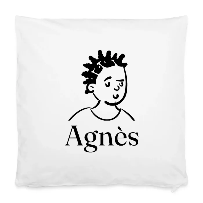 Housse de coussin personnalisée au prénom Agnès
