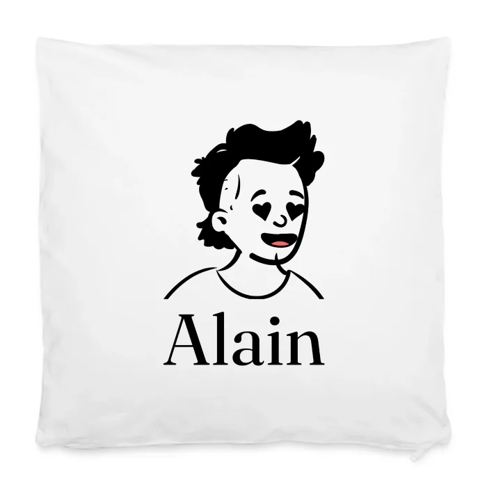 Housse de coussin personnalisée au prénom Alain