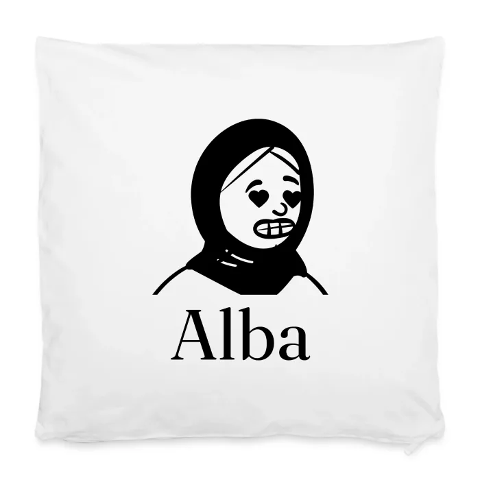 Housse de coussin personnalisée au prénom Alba