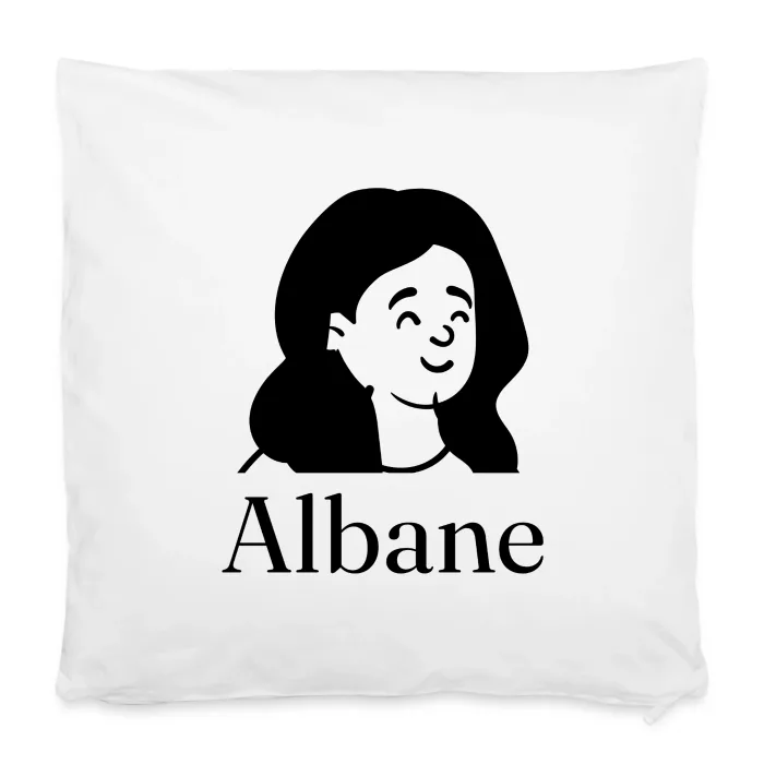 Housse de coussin personnalisée au prénom Albane