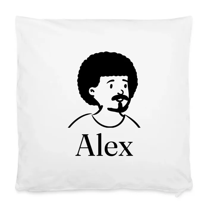 Housse de coussin personnalisée au prénom Alex