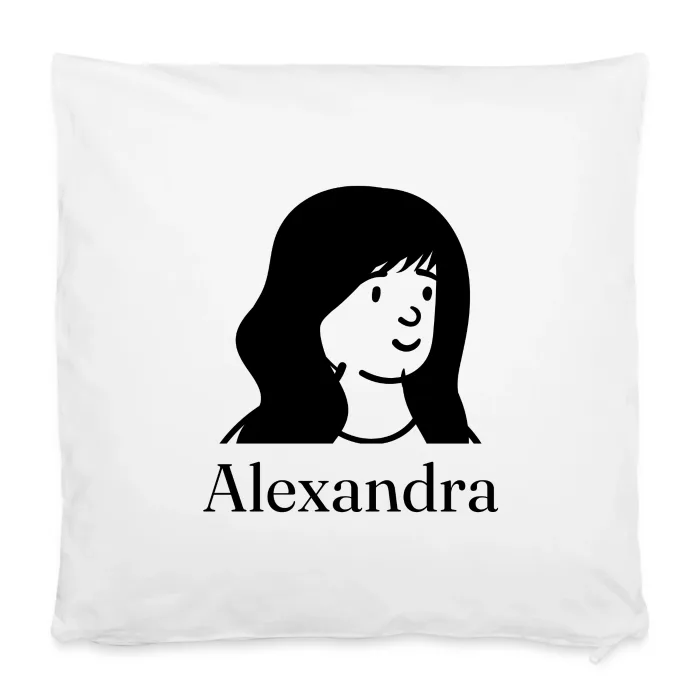 Housse de coussin personnalisée au prénom Alexandra
