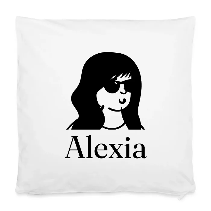 Housse de coussin personnalisée au prénom Alexia
