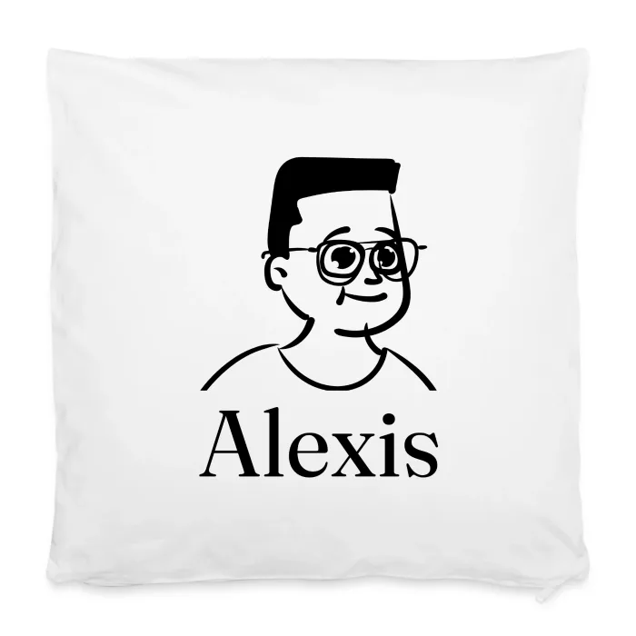 Housse de coussin personnalisée au prénom Alexis