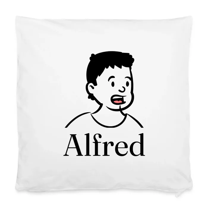 Housse de coussin personnalisée au prénom Alfred