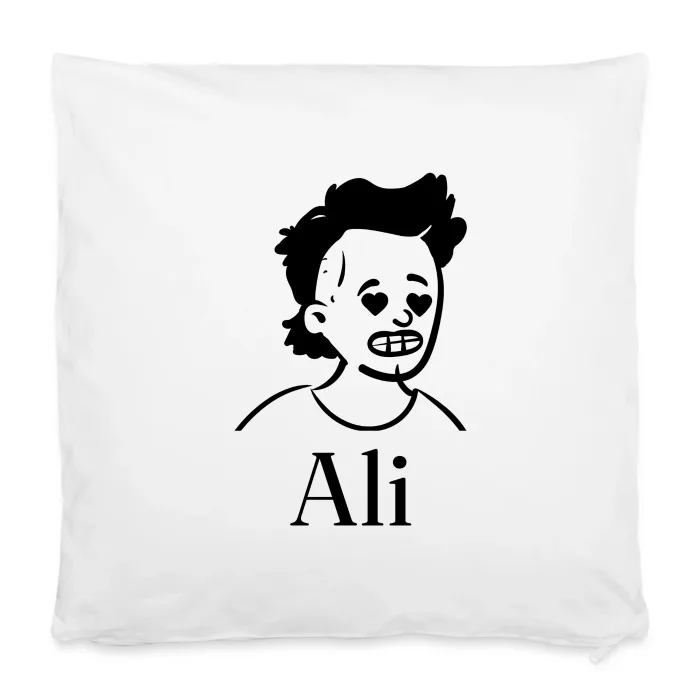 Housse de coussin personnalisée au prénom Ali