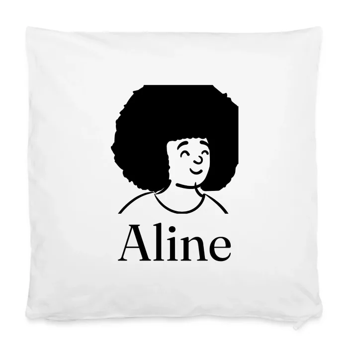 Housse de coussin personnalisée au prénom Aline