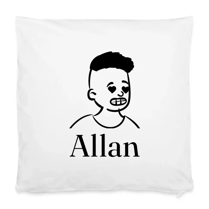 Housse de coussin personnalisée au prénom Allan