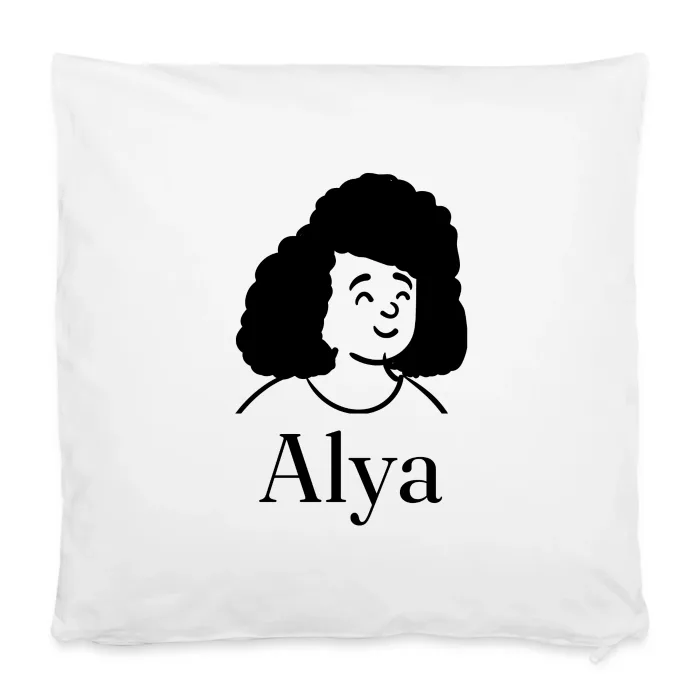 Housse de coussin personnalisée au prénom Alya