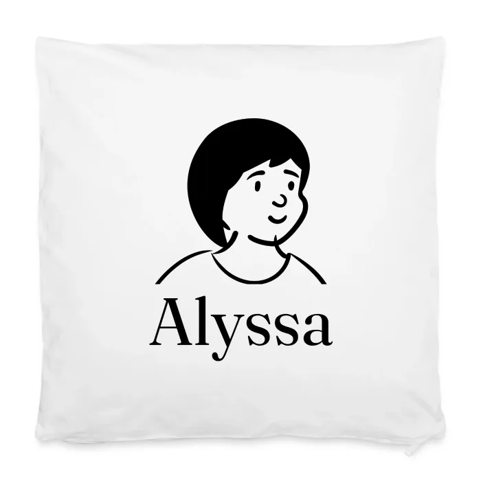 Housse de coussin personnalisée au prénom Alyssa