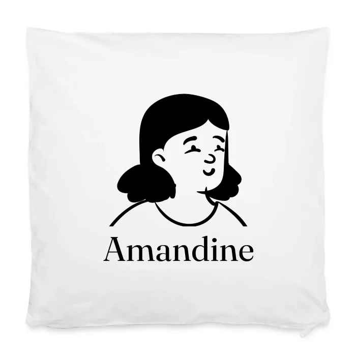 Housse de coussin personnalisée au prénom Amandine