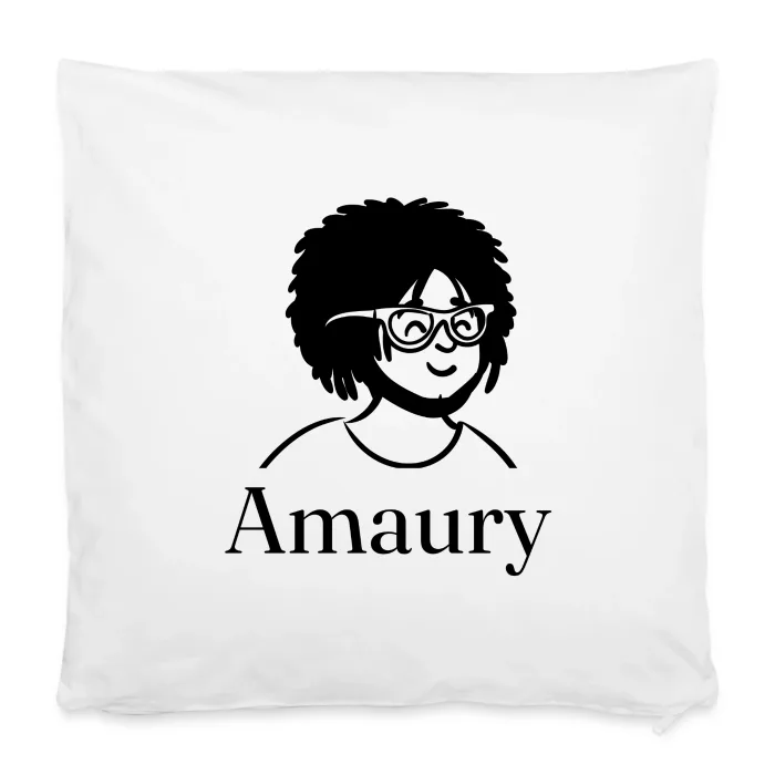 Housse de coussin personnalisée au prénom Amaury