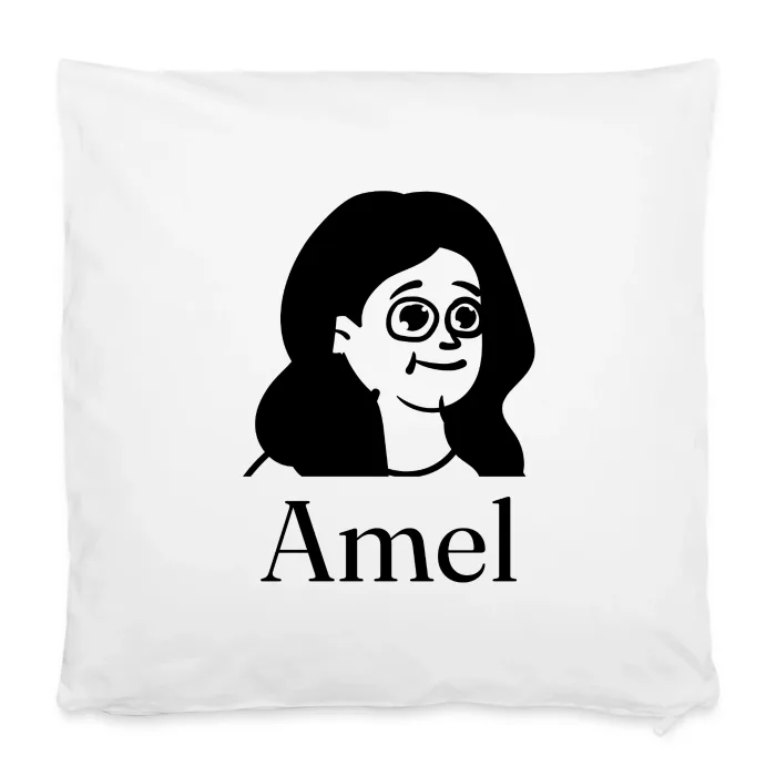 Housse de coussin personnalisée au prénom Amel