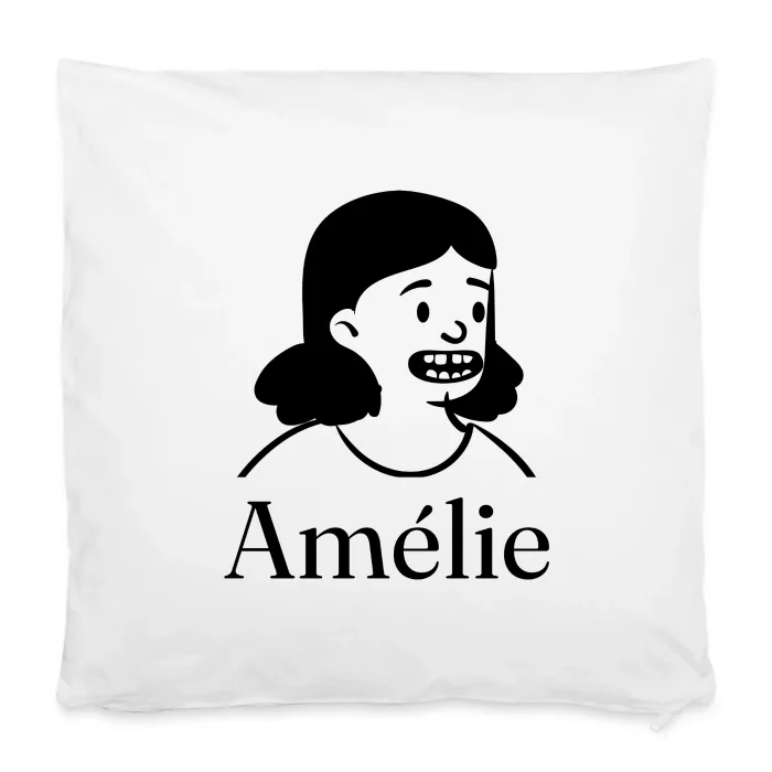 Housse de coussin personnalisée au prénom Amélie