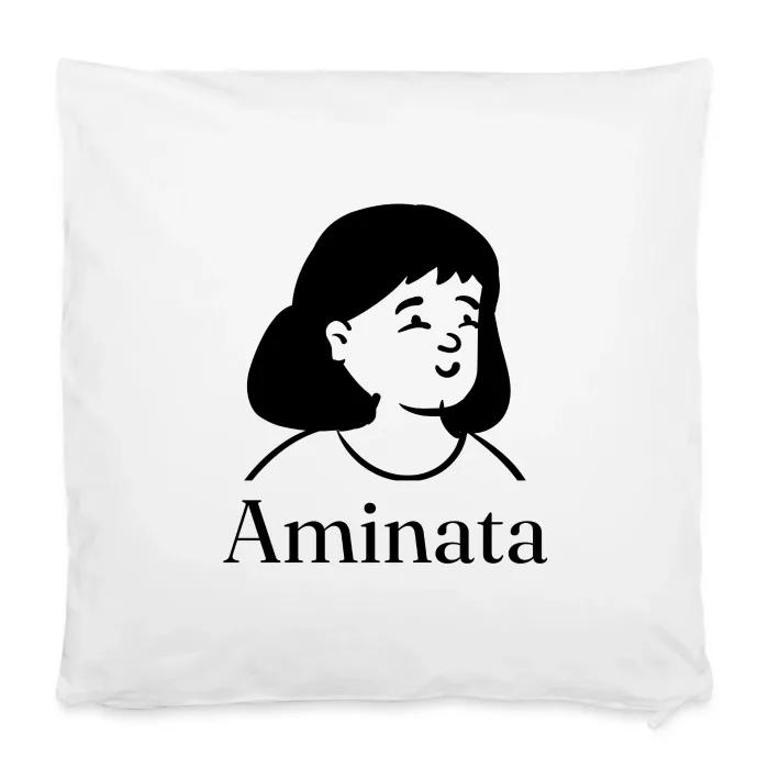 Housse de coussin personnalisée au prénom Aminata
