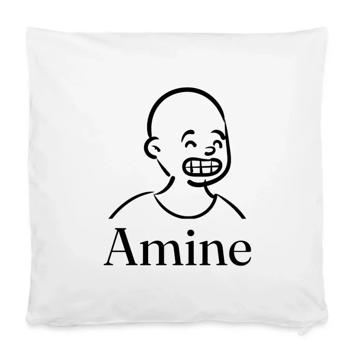 Housse de coussin personnalisée au prénom Amine