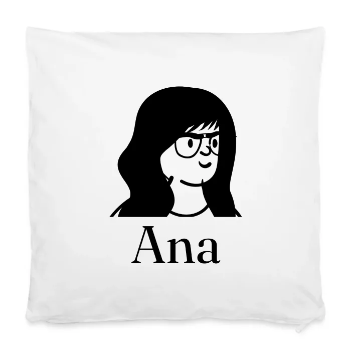 Housse de coussin personnalisée au prénom Ana