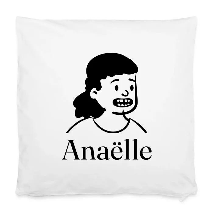 Housse de coussin personnalisée au prénom Anaëlle