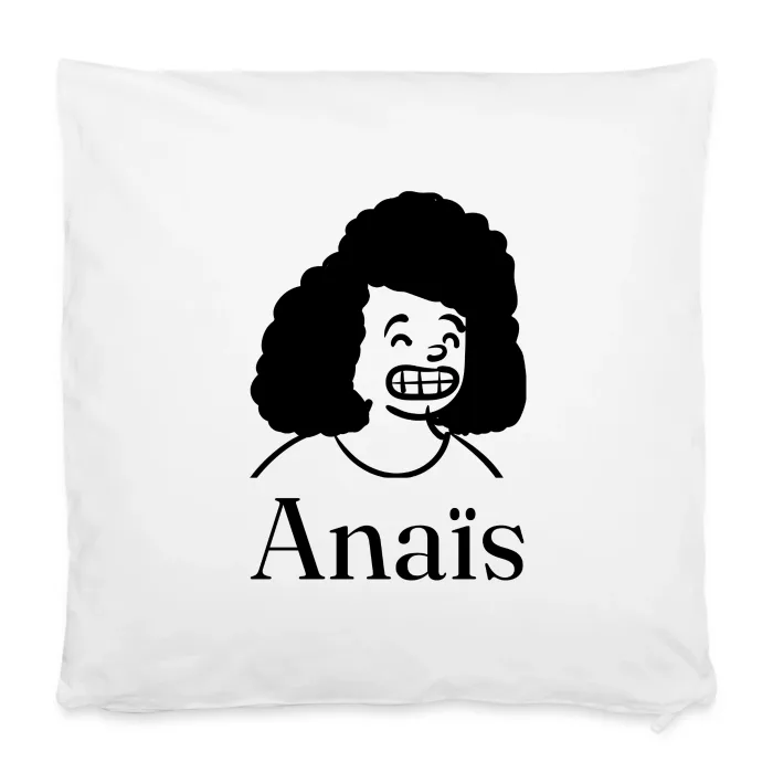Housse de coussin personnalisée au prénom Anaïs
