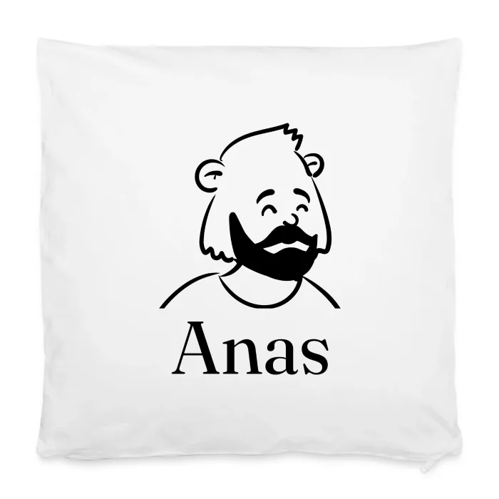 Housse de coussin personnalisée au prénom Anas