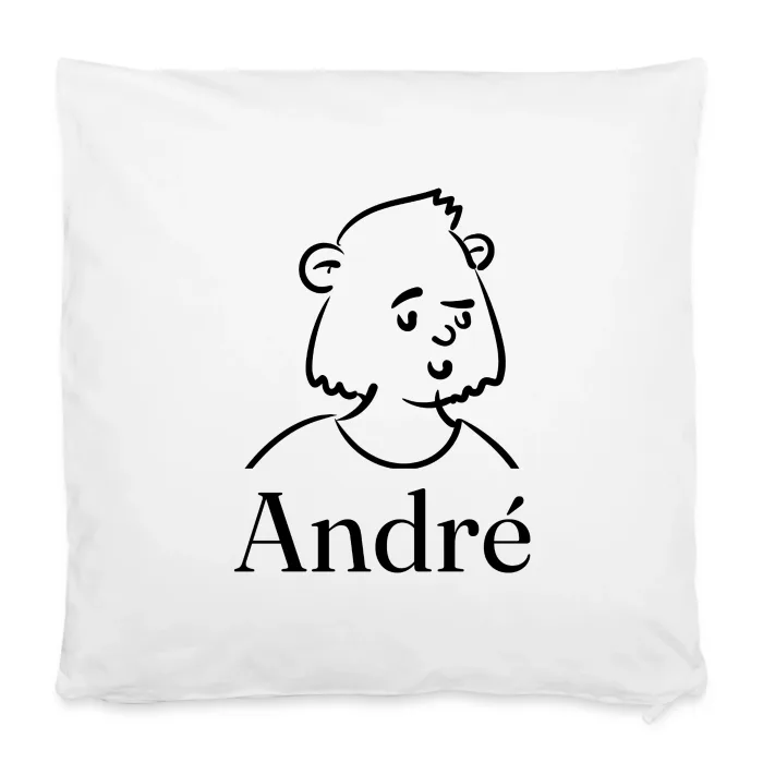 Housse de coussin personnalisée au prénom André