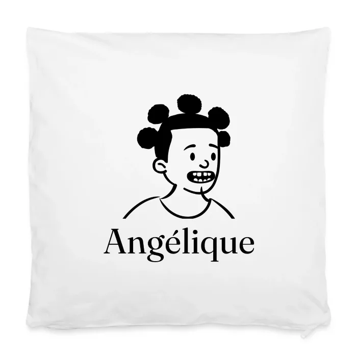 Housse de coussin personnalisée au prénom Angélique