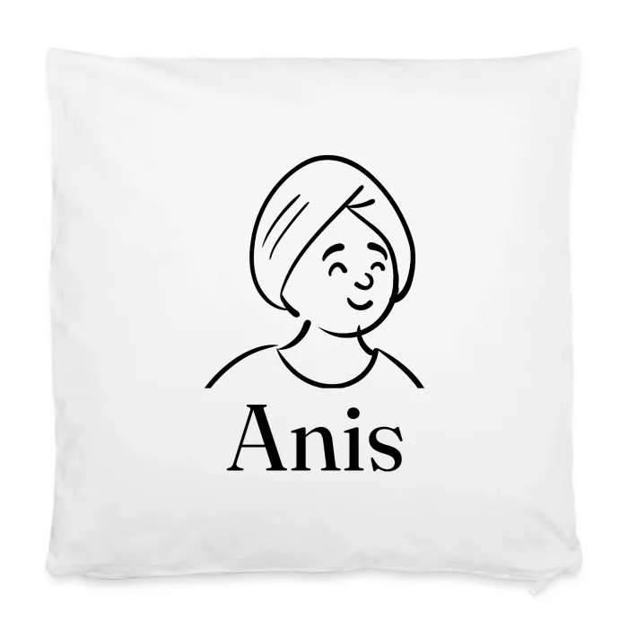 Housse de coussin personnalisée au prénom Anis