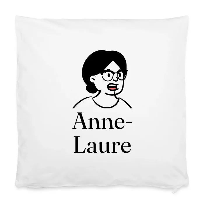 Housse de coussin personnalisée au prénom Anne-Laure