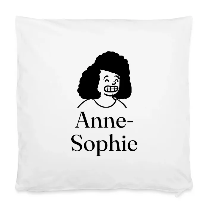 Housse de coussin personnalisée au prénom Anne-Sophie